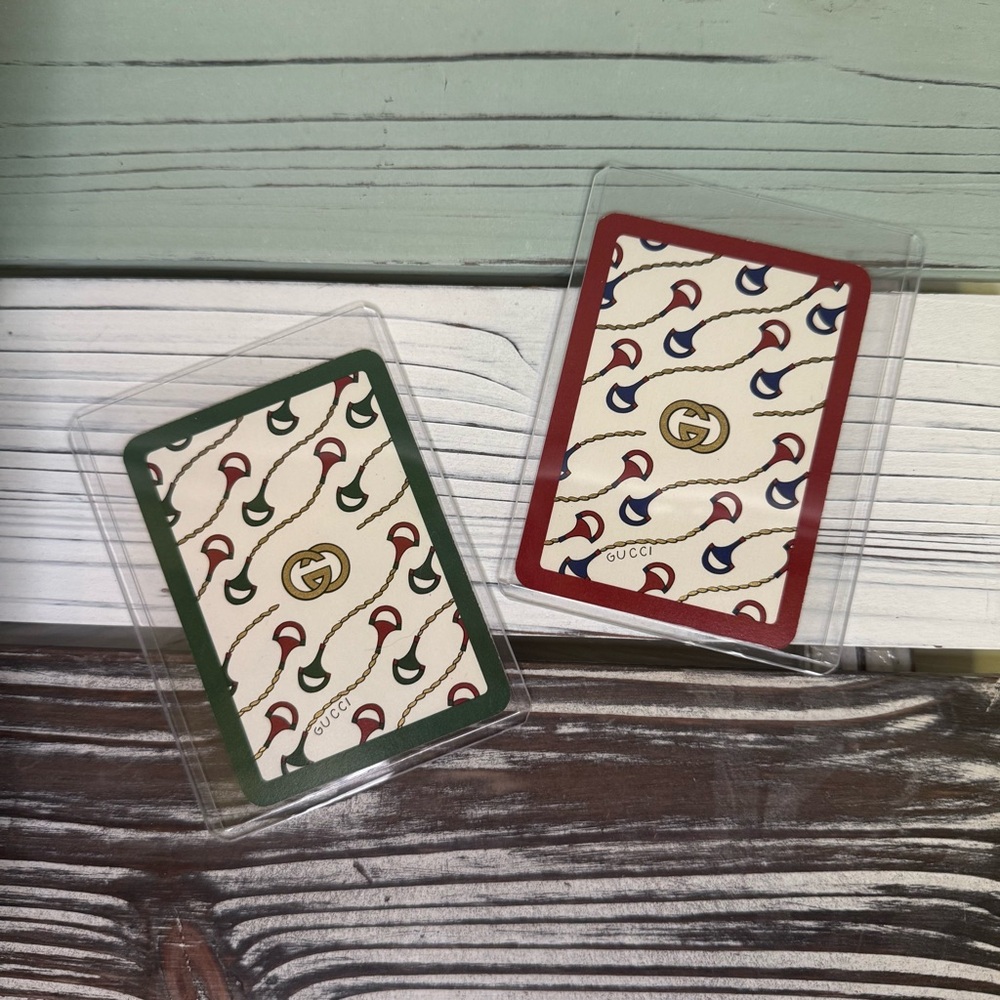 2 Gucci Vintage GG Horsebit Playing Cards